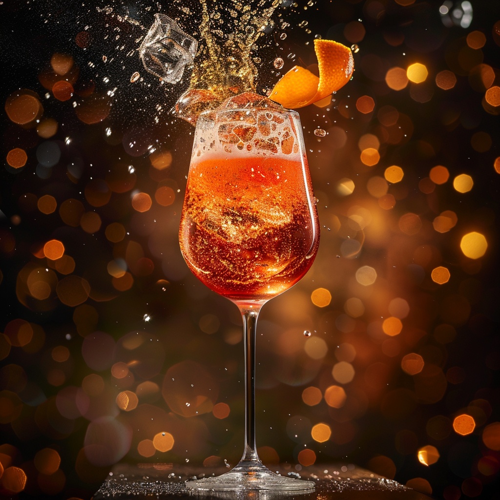 Коктейль Апероль с пузырьками в стиле «Кинематограф — Heathrow»